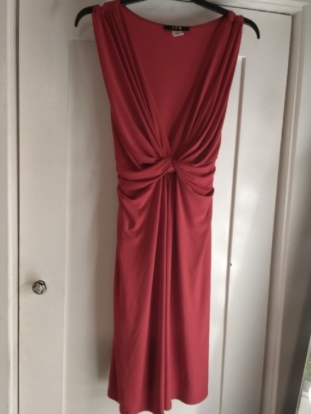 Knot-Front Coral Midi Dress by BCBG